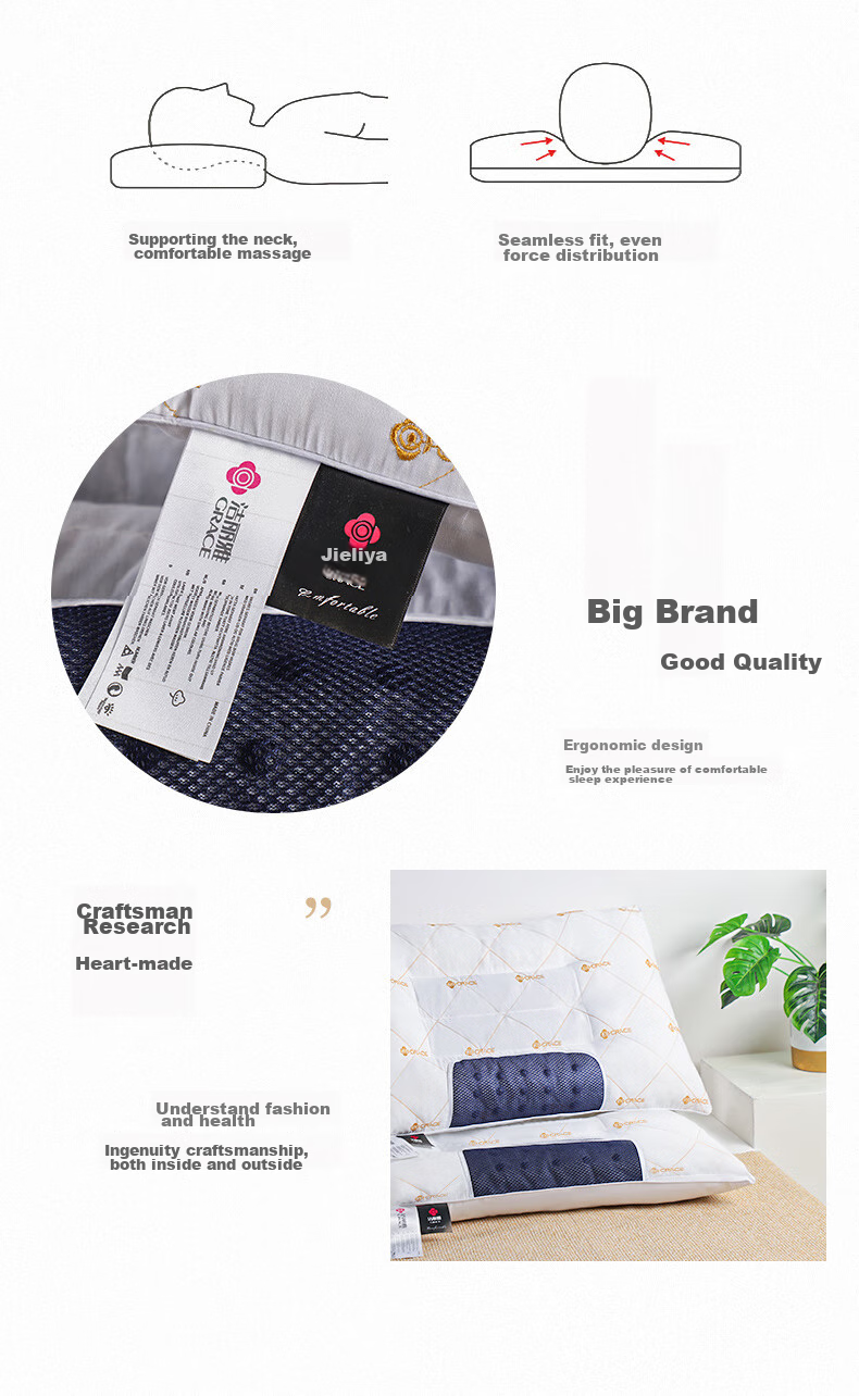 Grace Cassia Seed Pillow Core Cervical Pillow Star-Rated Hotel Herbal Pack Magnetic Pillow 48*74cm 12