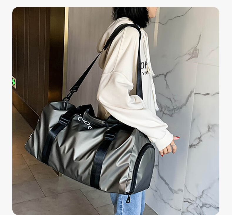 40,000 KM Fitness Bag Wet and Dry Separation Men's Short Trip Bag Women's Large Capacity Backpack Swimming Handheld Luggage Single Shoulder Crossbody Bag 18