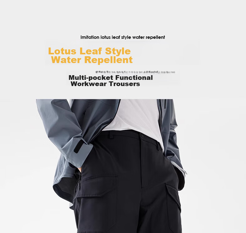 CAMEL [Wang Junkai Style] Men's Wide Straight Leg Fleece-Lined Outdoor Functional Cargo Casual Pants 8803 1