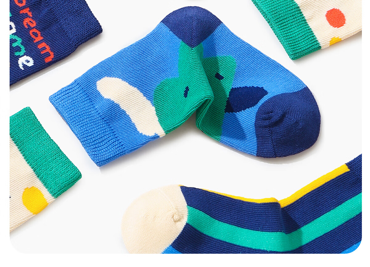 Banbi Children's Socks, Autumn And Winter Trendy Socks for Boys, Spring And Autumn Seamless Mid-Calf Socks for Older Children, BB2474, Size 18-20 11