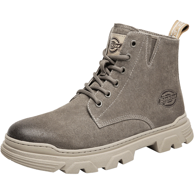 Dickies Men's High-Top Martin Boots, Thick-Soled Boots, Trendy Boots for Men And Women, Work Boots, Camel Color, Size 40