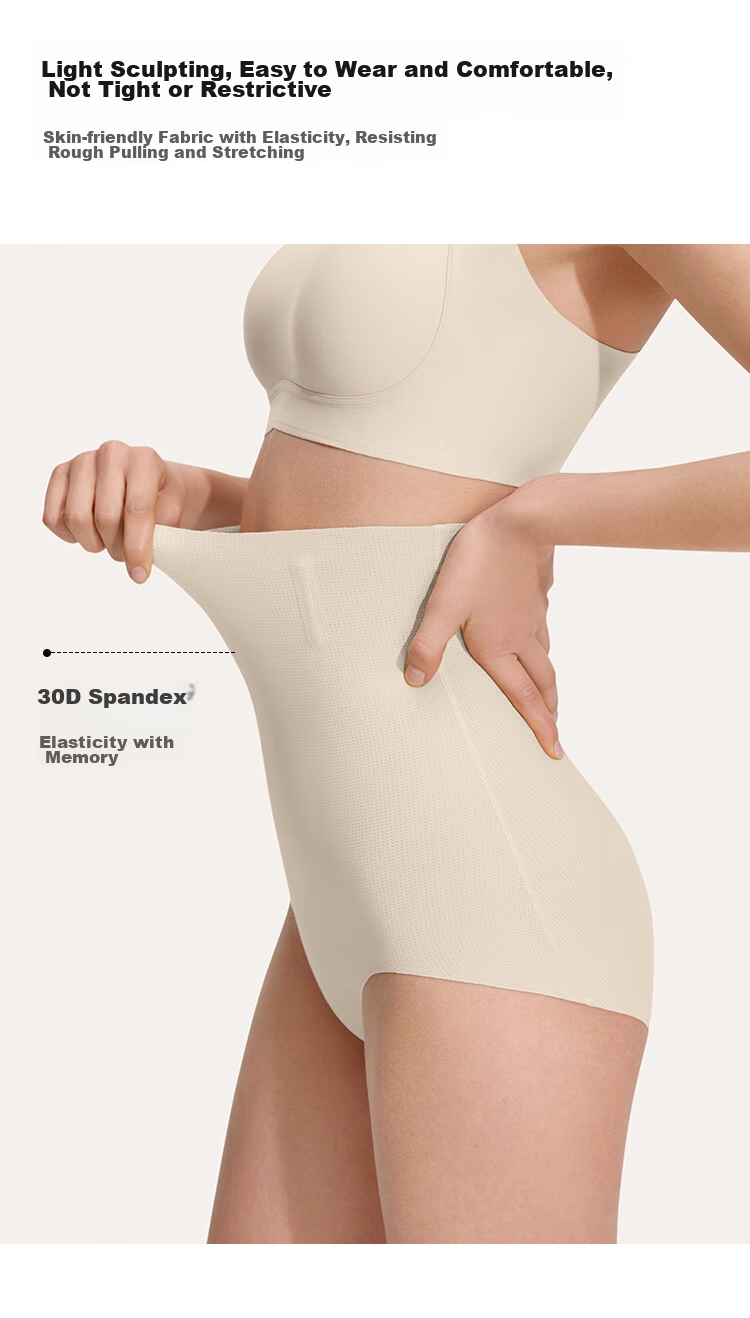 Ubras Breathable Seamless Tummy Control Panties for Women, Butt-Lifting Shapewear Underwear with Waist Cincher And Hip Enhancer, Oatmeal Triangle Briefs Size S 11