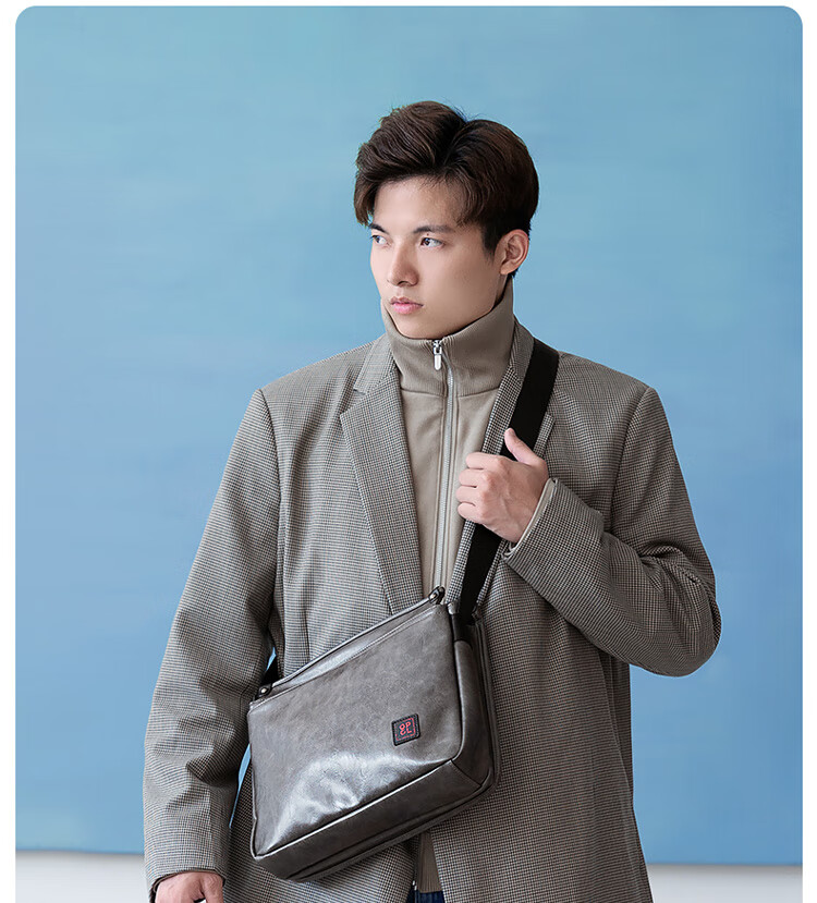 POLO Shoulder Bag for Men, Business Crossbody Bag, Casual Phone Bag, IPad Bag, Horizontal Style Sports Messenger Bag for Me 13