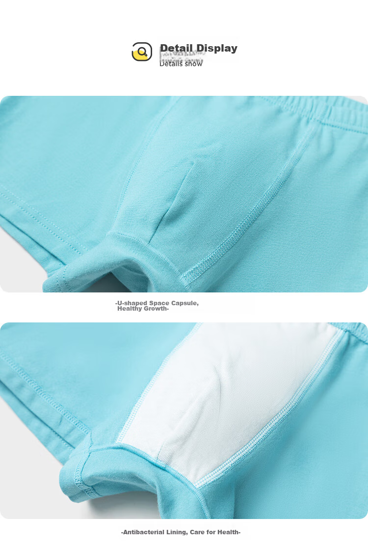 BALABALA Boys' Cotton Boxer Briefs, Class A Children's Underwear, for Young And Older Kids, Four-Corner Shorts, Pack of Three, 208924170121 4