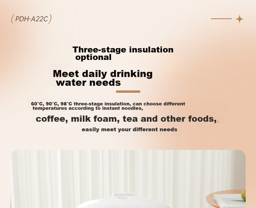 TIGER Electric Kettle, Smart Timer with 3 Temperature Settings, Anti-Drip Electric Kettle PDH-A22C 2.2L Electric Kettle Camel Color CU 5