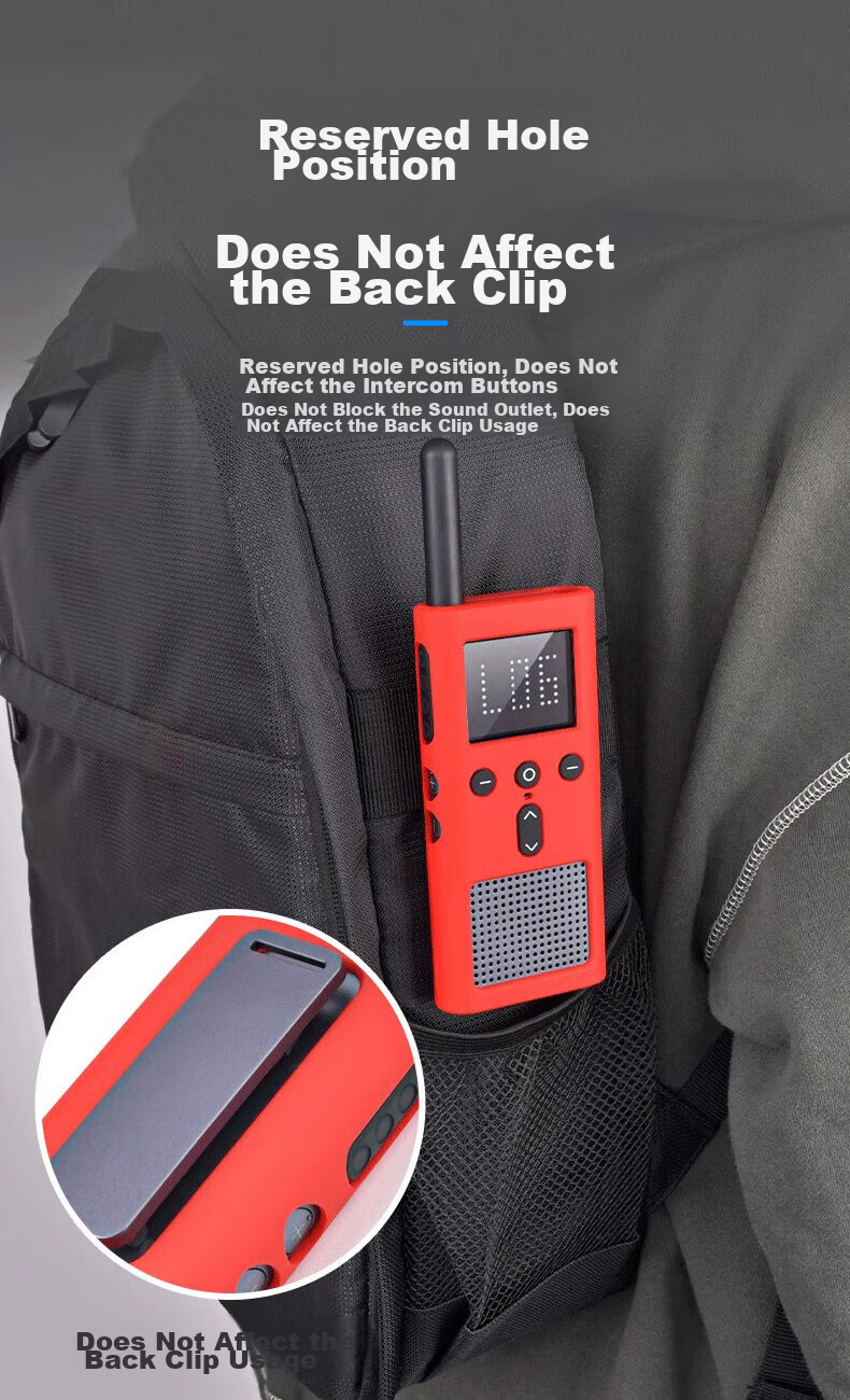 KMaxAI Protective Case for Xiaomi Walkie-Talkie 2S, Silicone Protective Cover, Anti-Fingerprint Frosted Case, Outdoor Protection Simple Solid Color Soft Shell, Black 6