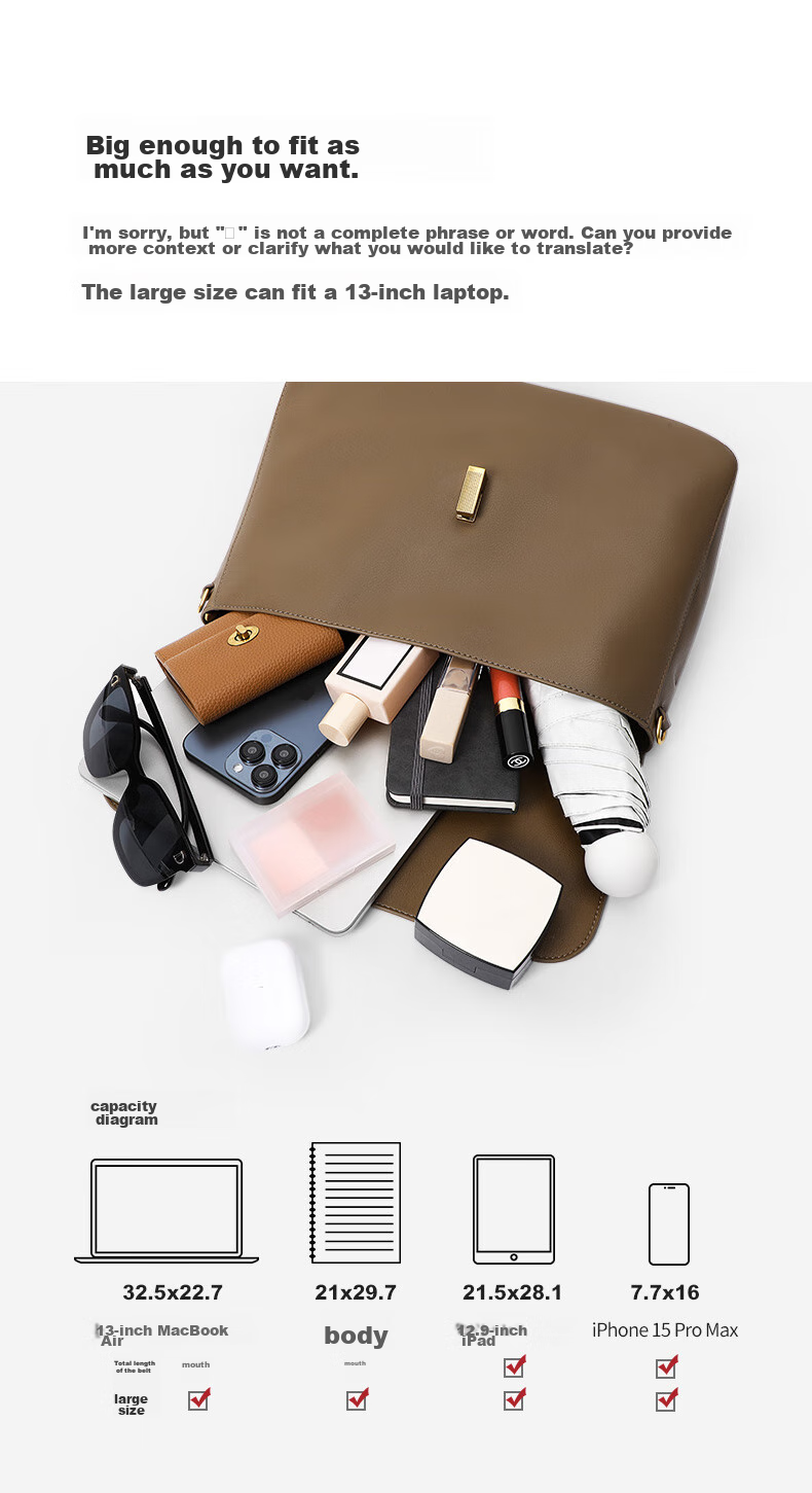 CASSILE Women's Handbag, Tote Bag, Large Capacity, Luxury Shoulder Crossbody Underarm Bag, Gift for Women on May 20th 5