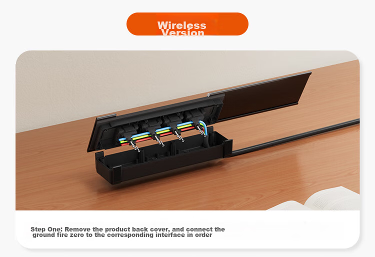 Comfort Embedded Desktop Power Strip Recessed Socket Island Table Desk Dining Table Hidden Socket Sliding Cover Embedded Power Strip 14