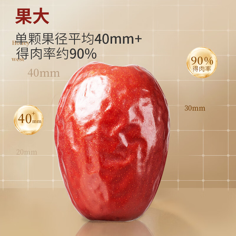 楼兰蜜语六星一级和田大红枣500g*2免洗即食骏枣滋补新疆特产零食节日送礼