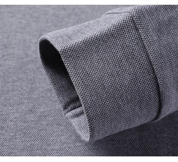 TUCANO Long-Sleeve Cotton Polo Shirt for Men, Business Casual Comfortable Versatile Top, Black, Size 4XL 15