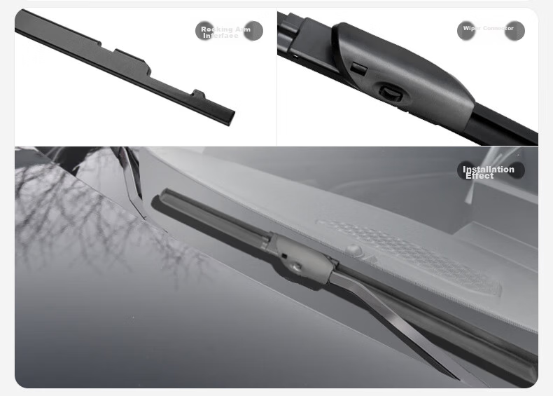 Deyun Boneless Car Wiper Blades, Quiet And Wear-Resistant Rubber Strips, for Great Wall Haval H6/21 to 25 Models, with Plug-In Interface 8