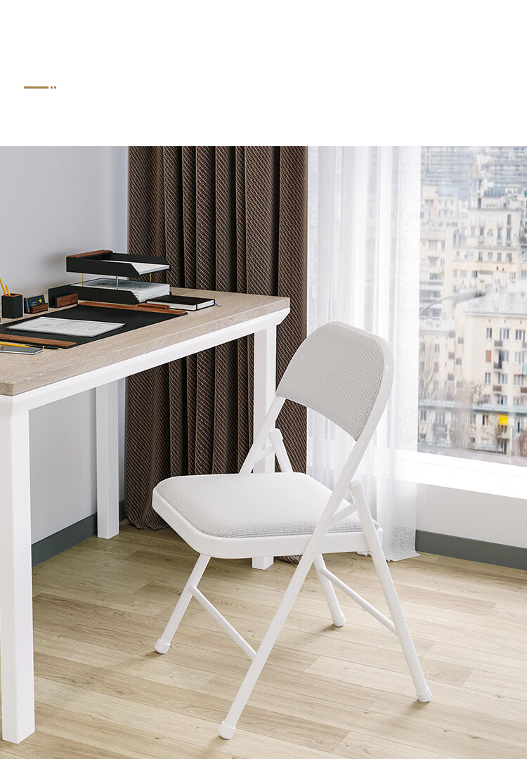 XINGKAI Folding Chair, Office Chair, Conference Chair, Computer Chair with Backrest, Study Chair XK1022 Gray Mesh 13