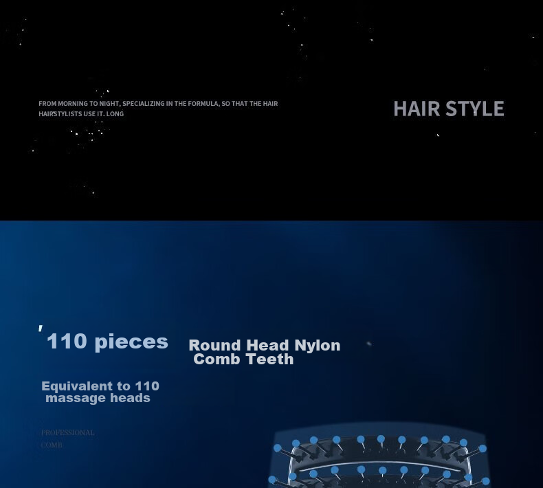 BAHAINIAO Fluffy Styling Comb, Men's Curved Comb, Oil Head Rake, Back Comb, Styling Large Bun, Airplane Head, Curly Hair Three-Piece Set 9