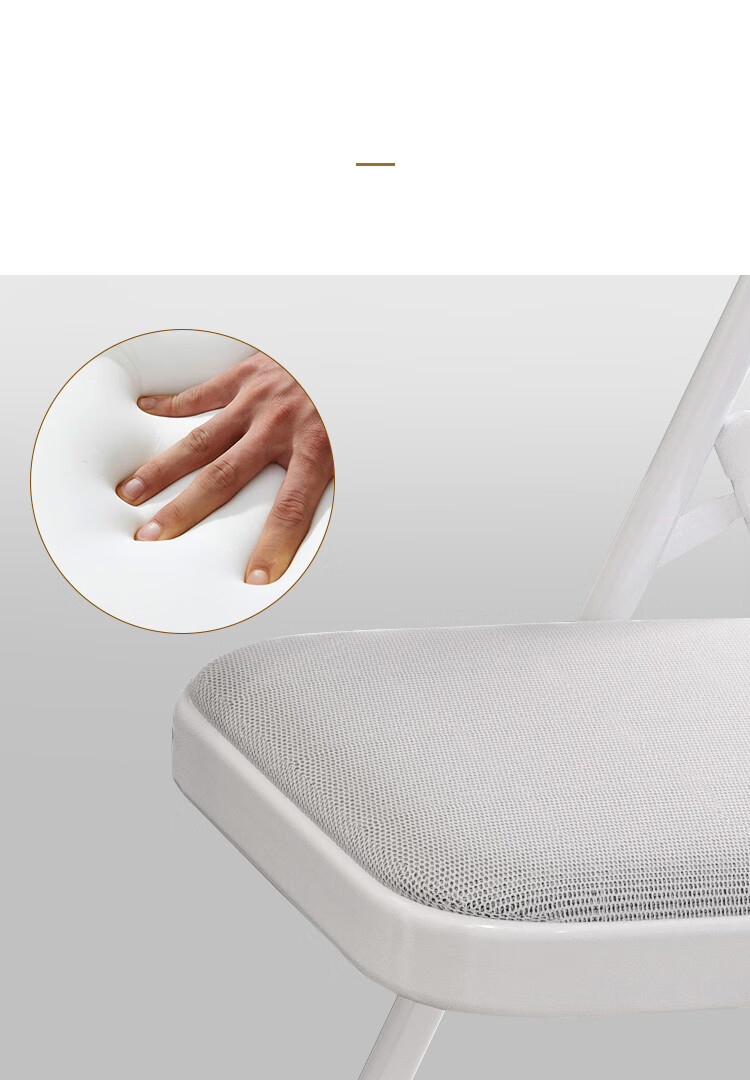 XINGKAI Folding Chair, Office Chair, Conference Chair, Computer Chair with Backrest, Study Chair XK1022 Gray Mesh 10