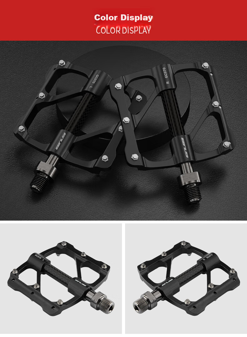 GUB Pedals, Three-Piece Aluminum Alloy Foot Pedals, Carbon Fiber Bearings, Non-Slip GC070 9