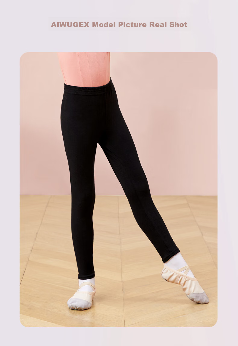 Aiwuge Children's Pants, Girls' Casual Sports Long Pants, Ballet Dance Pants, Children's Dance Practice Leggings, 120 Size 14