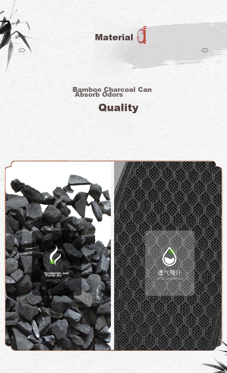 Bangnishi Jia 6 Pairs of Bamboo Charcoal Insoles, Odor-Resistant, Breathable, Sweat-Absorbing, Deodorizing, Fresh-Scented, for Men And Women, Suitable for Sports Leather Shoes in Summer 2