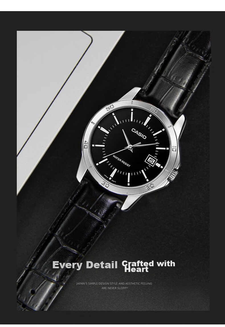 CASIO Business Commute Simple Elegant Classic Large Dial Waterproof Quartz Men's Watch Gift for Boyfriend MTP-1374L 4