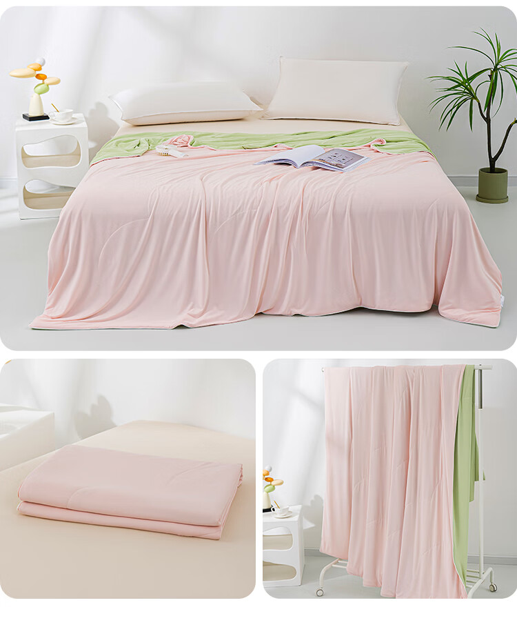 Dunlopillo Silk Comforter, Class A Cooling Sensation, Cooling Value 0.23, Air Conditioning Quilt, Summer Cool Quilt, Sky Blue, 2*2.3m 12