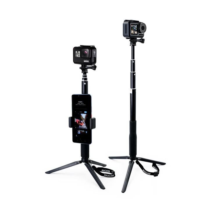 MAXCAM Suitable for DJI Osmo Action 6/5/4 Action Camera, GoPro 13 Dog Hero 12 Selfie Stick, Handheld Portable Tripod, Waterproof Extension Accessories 2