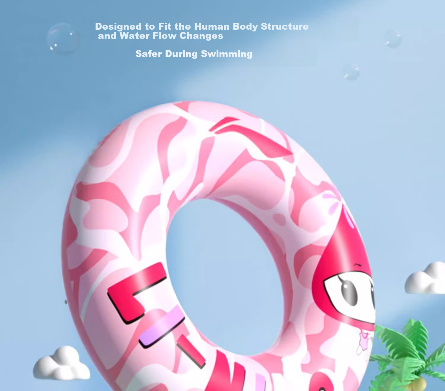 Li-Ning Swimming Ring, Thickened Anti-Rollover Design for Children Over 3 Years Old, Life-Saving Ring, Kids' Water Equipment, Floating Aid 10
