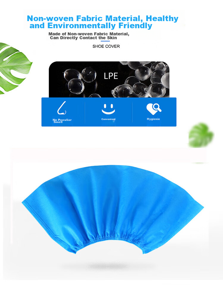 JOYTOUR Disposable Shoe Covers [100 Pieces], Thickened Non-Woven Fabric, Dustproof, Breathable, Indoor Foot Covers, Non-Slip, for Home Use And Guest Receptio 4