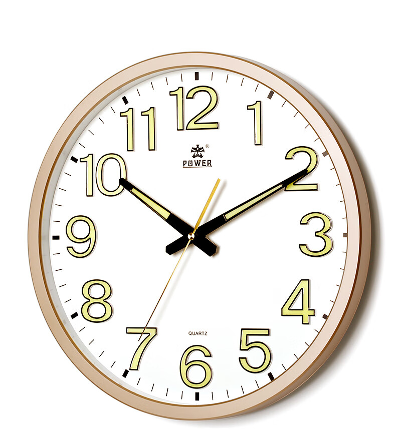 POWER Bawang Clock, Living Room Wall Clock, Simple Wall-Mounted Quartz Clock, 40cm Gold Color BW23012A 13