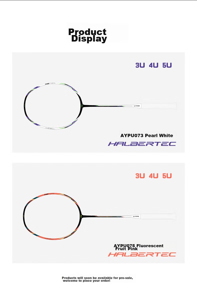 Li-Ning Badminton Racket, Xiaozhanji 9000, Small Motor, Full Carbon Fiber, Ultra-Light Control Type, Single Racket, Fluorescent Fruit Pink, 4U 8