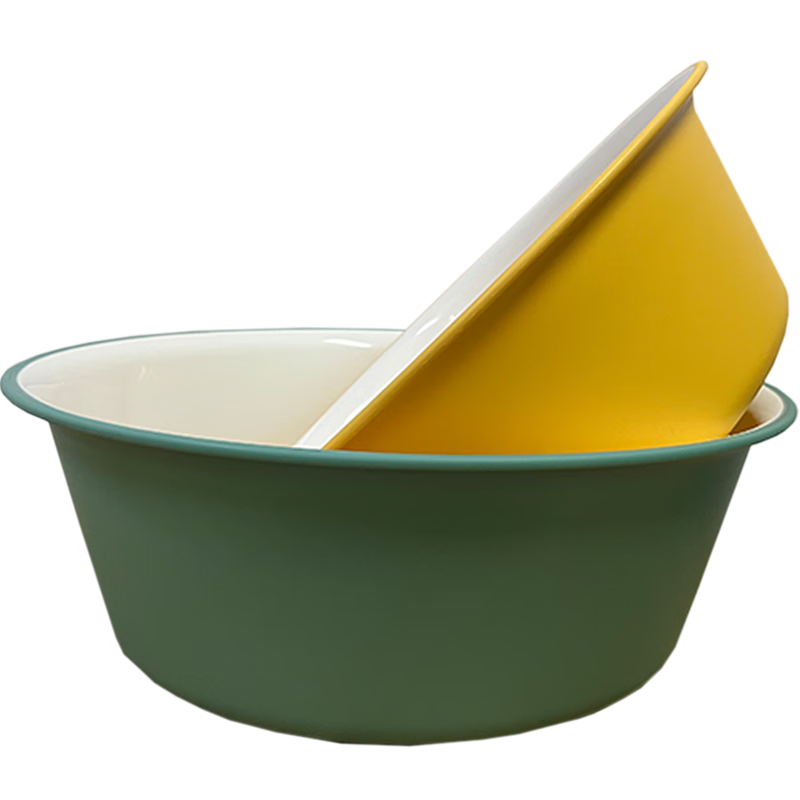 HOUYA Large And Medium-Sized Washbasins, 33cm And 29.5cm, Set of 2, Thickened Durable Kitchen Vegetable Washing Bathroom Sink