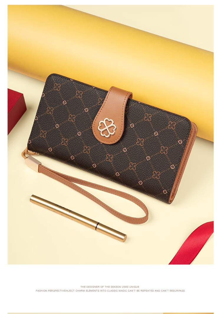 POLO Clutch Handbag for Women, Multi-Card Slots Long Wallet Card Holder Large Capacity Purse Women's Bag Birthday Gift for Girlfriend 19