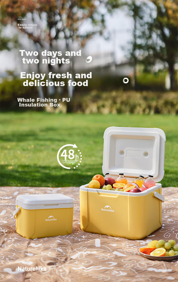 Naturehike Insulated Cooler Box, Ice Storage Box, Outdoor Camping Cooler, Portable Car Refrigerator, Large Capacity 18L 1