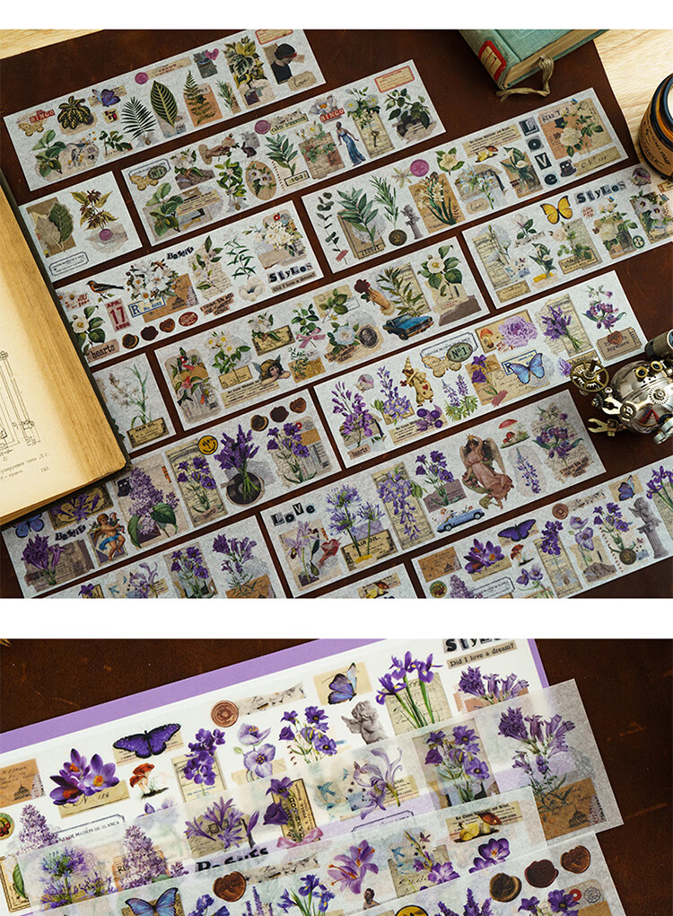 Yuhe Segmented Planner Tape Stickers, Landscape Decorative Stickers And Paper Journal Materials DIY Gift for Girls Children's Day Present, 4 Styles in Total 24 Pieces 4269 16