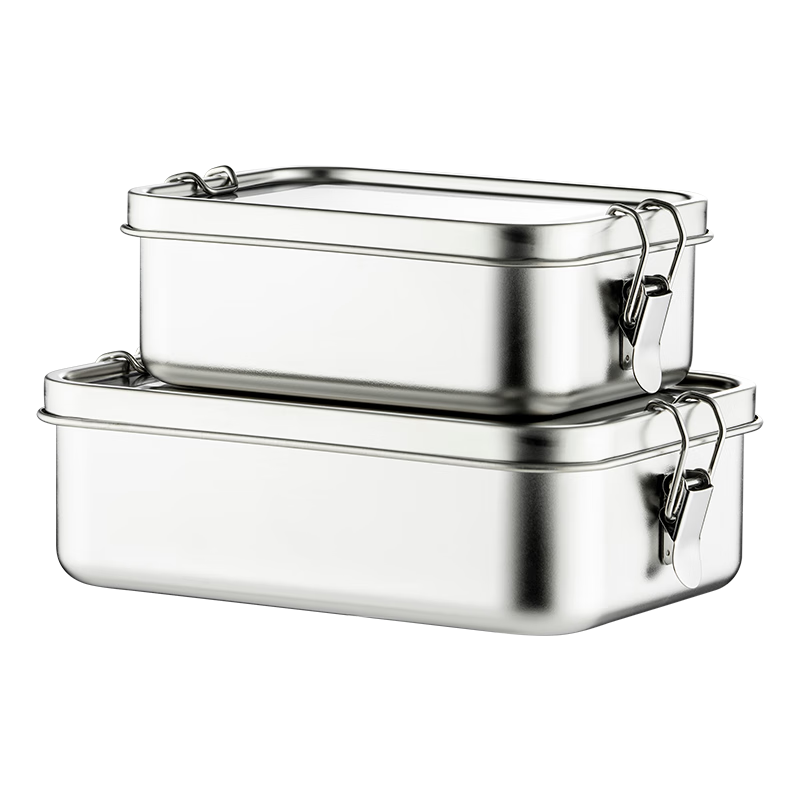 Onlycook Traditional Lunch Box for Office Workers And Cafeteria Use, Sealed Food Container for Steamed Rice, Food-Grade Stainless Steel Bento Box - Large Size