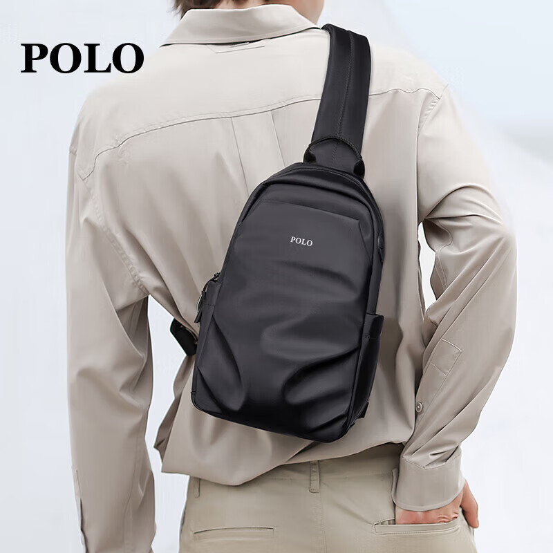 POLO Chest Bag, Men's Casual Shoulder Bag, Durable Waist Pack, Sports Crossbody Bag, Men's IPad Bag, Commuter Small Satchel