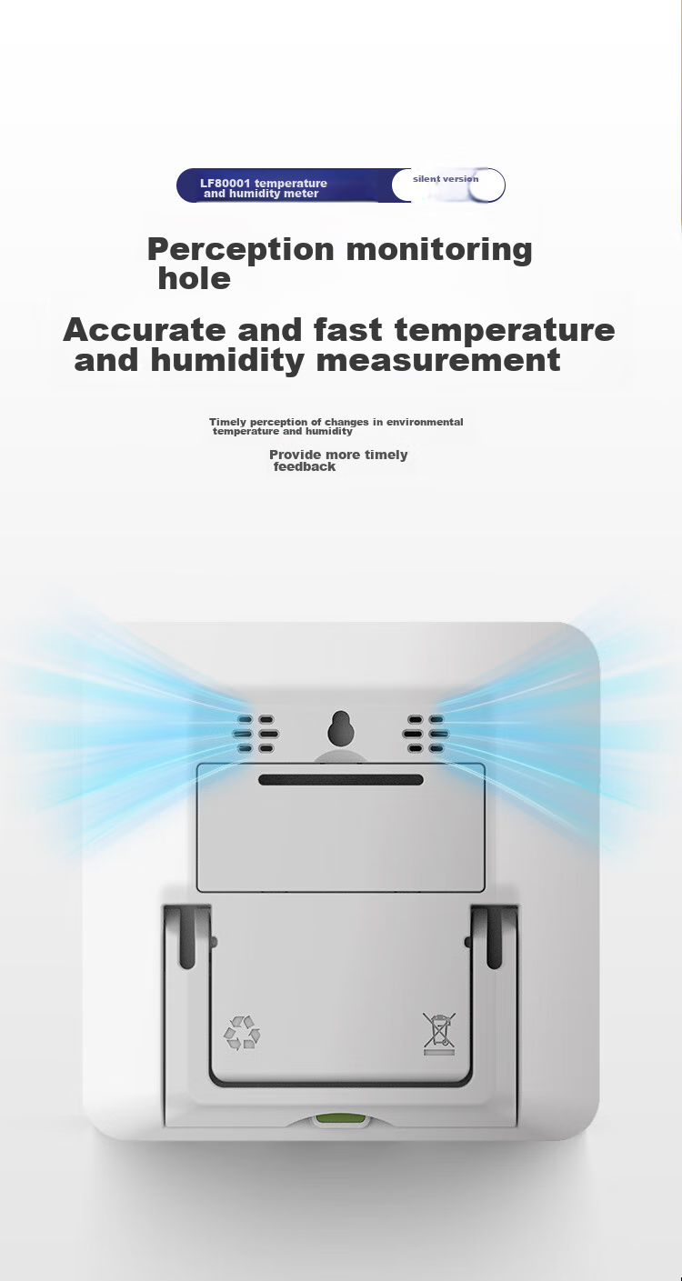 COMIX Electronic Thermometer Hygrometer Indoor Temperature And Humidity Meter Office Supplies Gift for Elderly Baby Room Indoor Temperature And Humidity Meter White Quiet Model LF80001 2