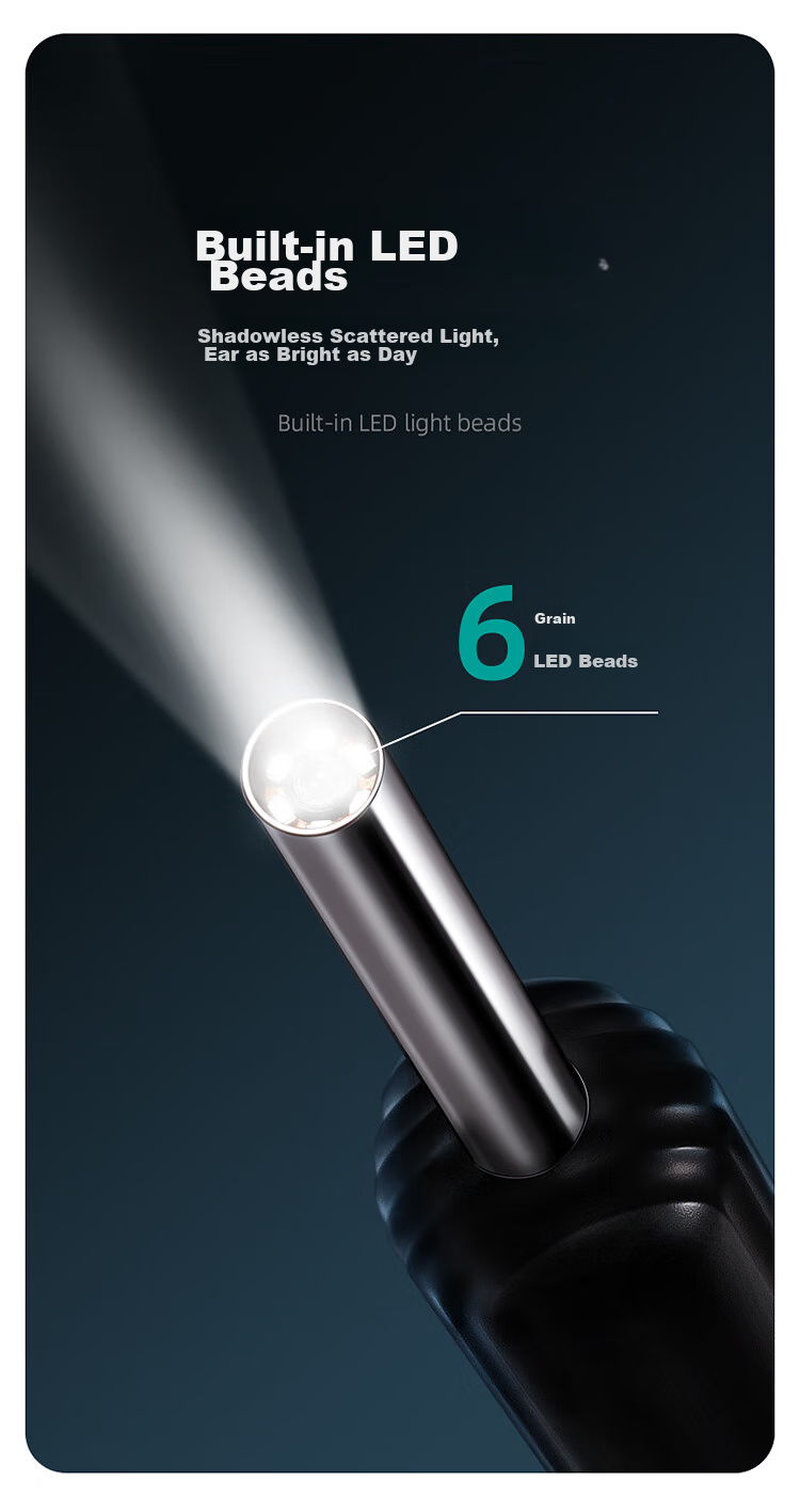 Jindarimei Ear Spoon with Light, Gentle on Ears, Illuminated Ear Pick, USB Wireless Charging Soft Tip, Earwax Removal Tool, Baby Ear Cleaning Instrument 11