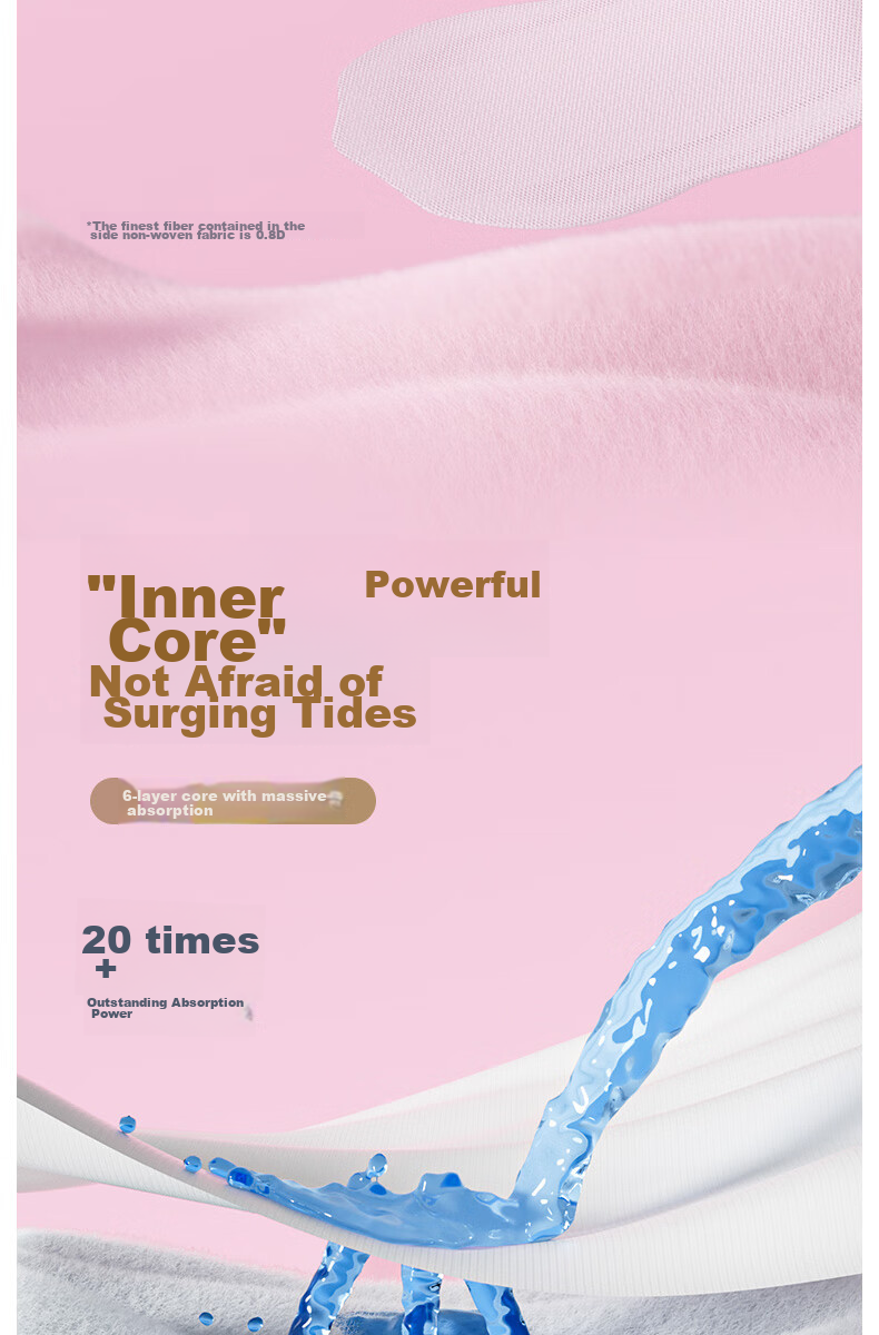 SPACE 7 Tianshan Cotton Sanitary Napkins, Ultra-Thin Pure Cotton Breathable Quick-Absorbing Daytime Menstrual Pads, 68 Pieces [New National Standard Certified] 9
