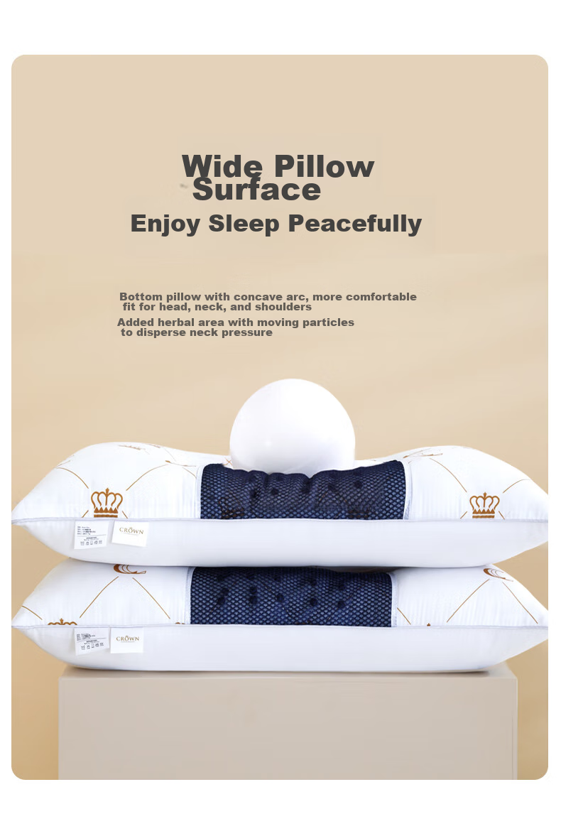 CROWN Cassia Seed Pillow for Neck Support, Deep Sleep Pillow for Women And Men, Summer Hotel Pillow Core, Adult Size, One Pair 6