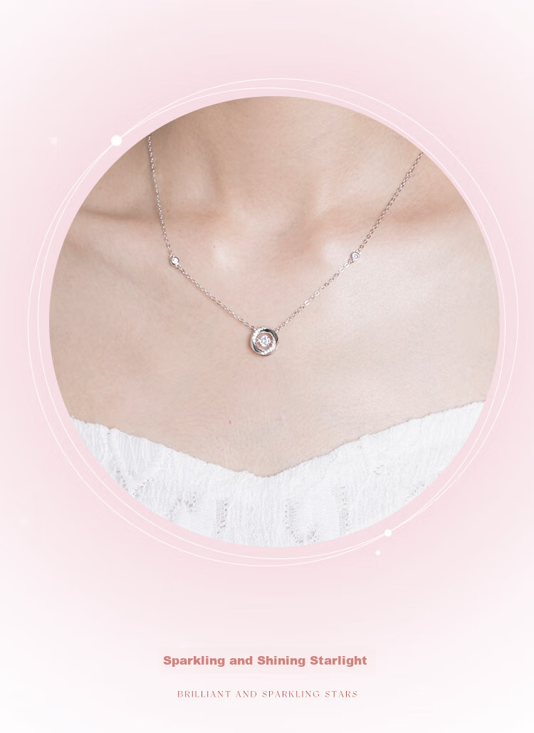 Clect Heartbeat in Three Seconds 925 Silver Necklace for Women, Pendant Collarbone Chain Jewelry, Niche Birthday Gift for Girlfriend 8