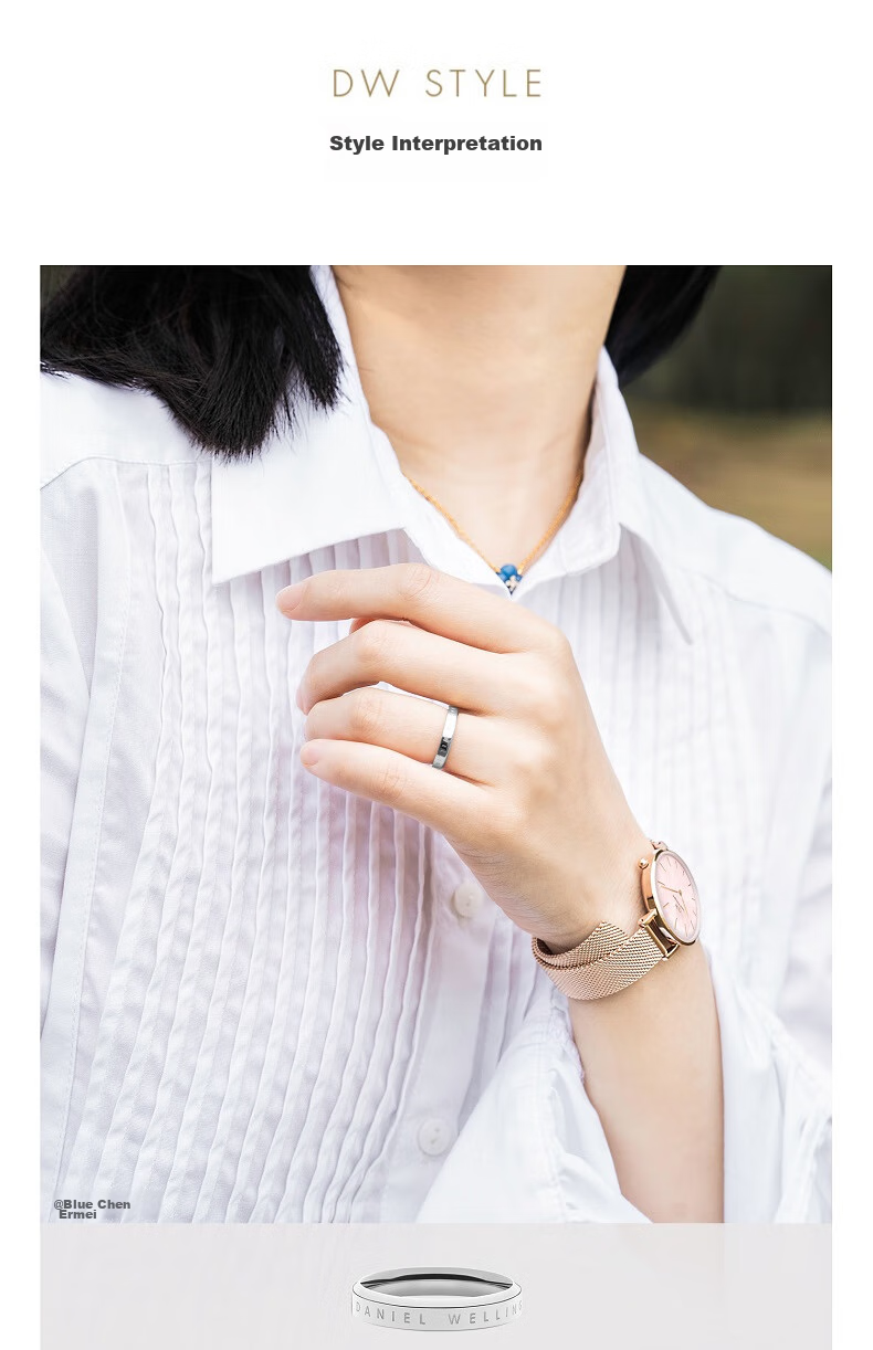 DanielWellington DW Ring for Men, Classic Starlight Silver Couple Rings, Size 66 036, Birthday Gift for Me 3