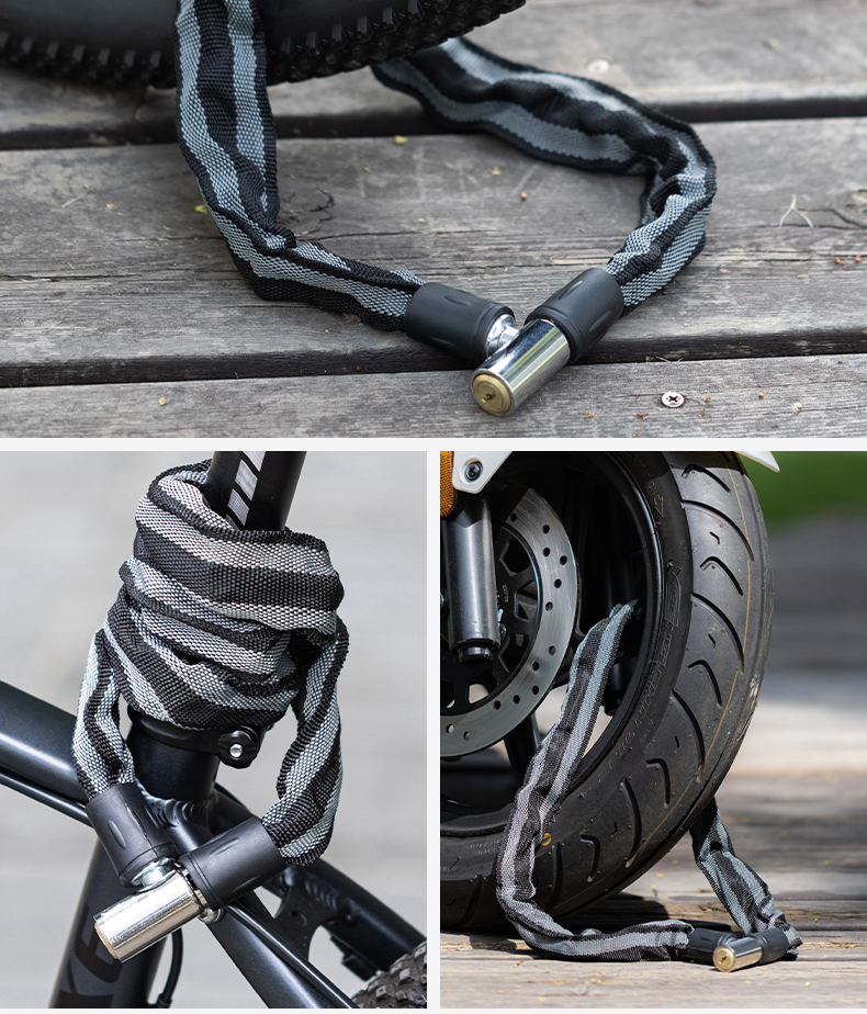 Move Iron Mountain Bike Chain Lock, Electric Bicycle Chain Lock, Bicycle Motorcycle Lock, Bicycle Lock, Anti-Theft Lock Accessory [0.6 Meters] 10