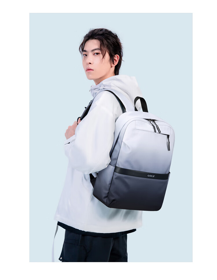 GOLF Backpack for Men And Women, Casual Laptop Backpack for Students, Gradient Commuter Outdoor Travel Backpack, Ink Wash Color 20