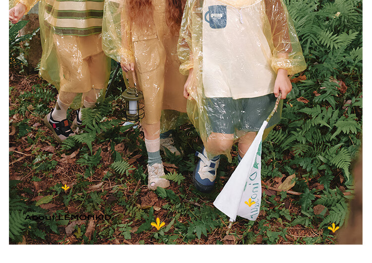 Lemonkid Children's Disposable Raincoat, Portable Waterproof Card, Thickened for School, Travel, Outdoor Hiking, Rain Poncho 9