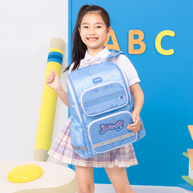 AMERICAN TOURISTER Boys' Comfortable Backpack for Grades 1-3 Elementary School Students, Children's Antibacterial Lightweight Backpack with Large Capacity NK1