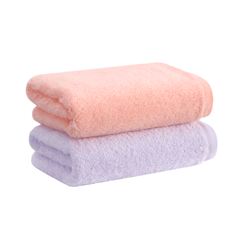 GGT Class A Pure Cotton Towel Face Towel Hand Towel Bath Towel Soft Absorbent Quick-Drying for Men Women Home Use Dawn Color + Purple