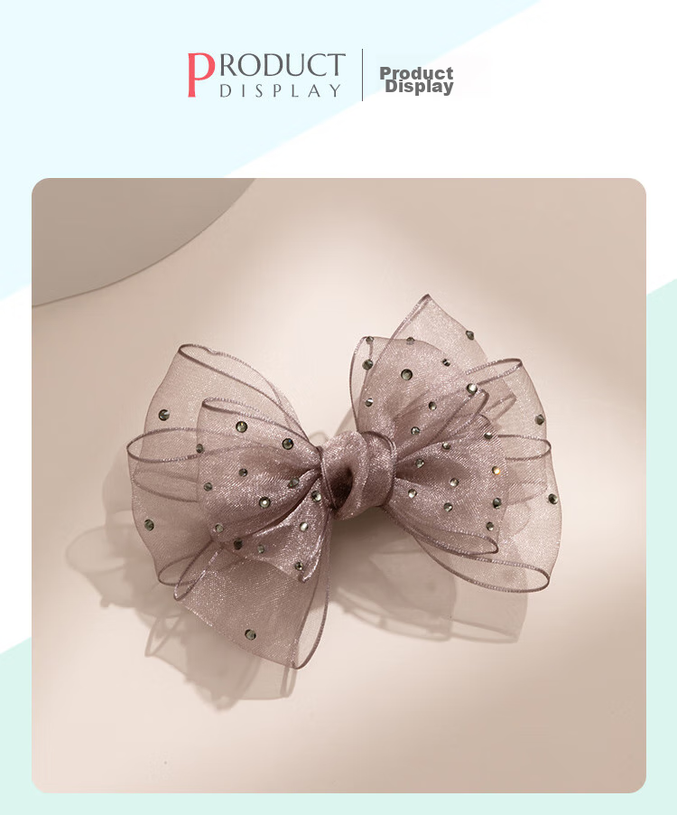 CHIMERA Korean Organza Bow Hair Clip, Ponytail Barrette, Half-Up Hairpin, Hair Accessory for Women, Mid-Autumn Festival Gift 21