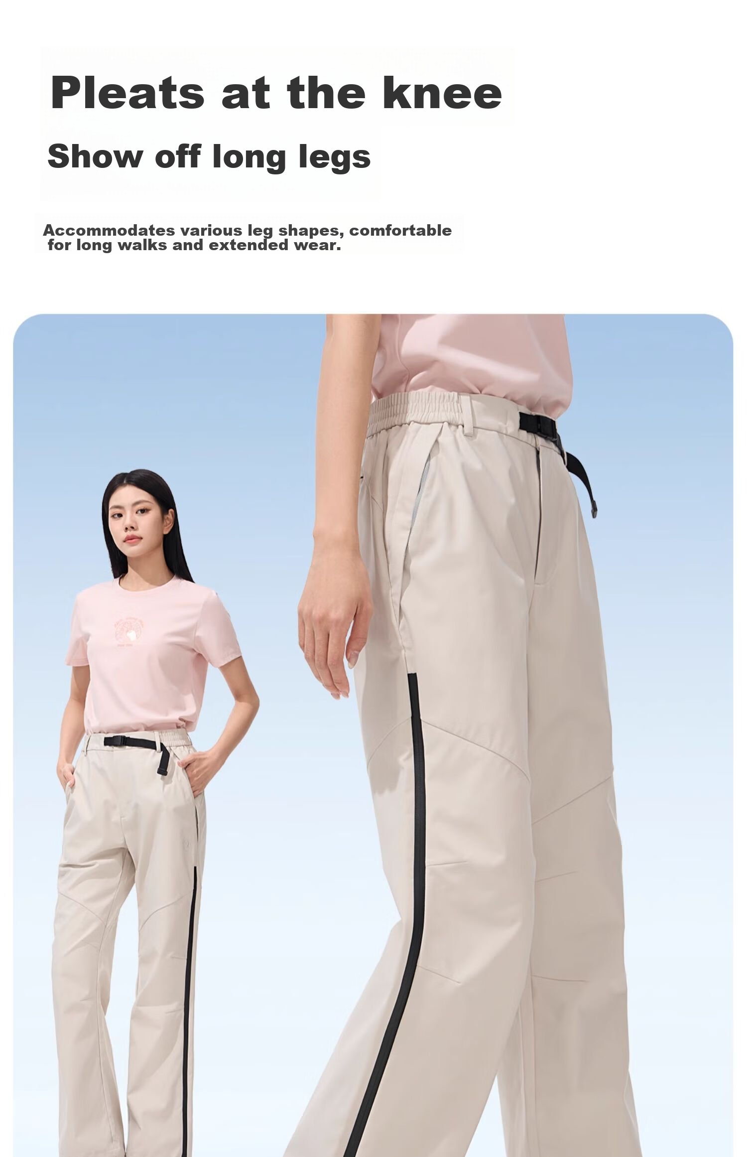 CAMEL Panda Mountain Outdoor Casual Pants, Cool-Feeling Windproof Fashionable Trousers, A34BA68195, Phantom Black, L 10