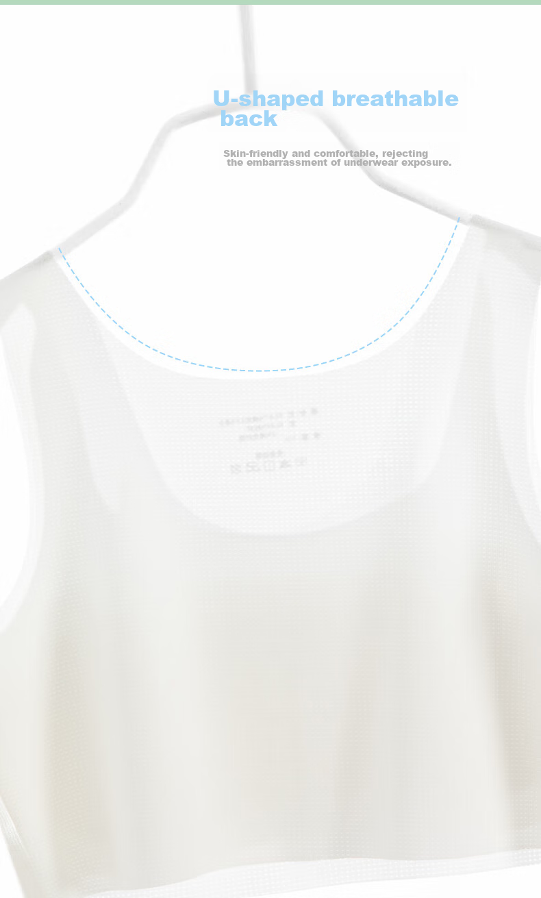 LangSha Girls' Underwear, Ice Silk Seamless Development Puberty Bra, Mesh Camisole for Elementary, Middle And High School Students, 75A 5