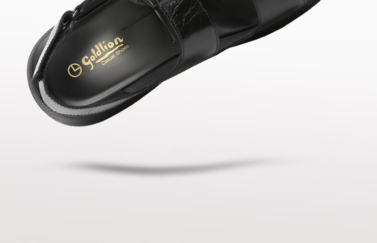 Goldlion Sandals for Men, Fashionable And Stylish Casual Shoes, Summer Outdoor Beach Shoes G542420029AAF Black Size 38 4