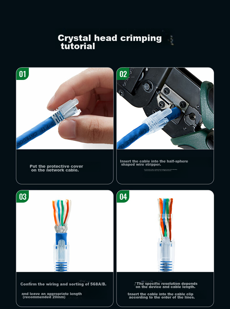 UGREEN CAT8 Shielded RJ45 Connectors, Gigabit Network Plugs, 50U Gold-Plated Professional Grade RJ45 Computer Network Cable Connectors, CAT8 Crystal Heads, 10 Pieces, 35770 19